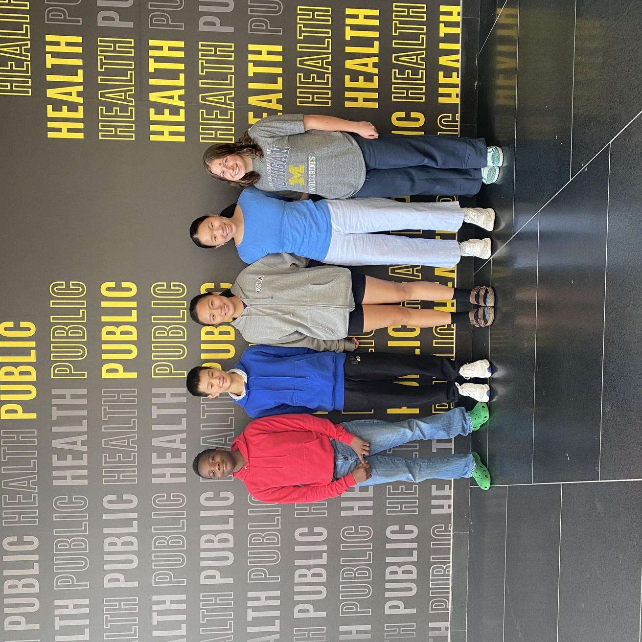 Five members of Project CRATERS 2025-26 Teen Advisory Group at the College of Public Health